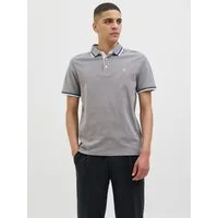 Jack & Jones Poloshirt JJEPAULOS Poloshirt mit klassischem Kragen und figurbetonter Form Logostickerei, modisch, schmal, Baumwolle, Polokragen