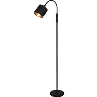 Reality Leuchten LED Stehlampe mit Flexarm & Stoffschirm, Höhe 130cm, Dimmfunktion, LED wechselbar, Warmweiß, kleine Lese Stehleuchte zum Lesen mit Schwanenhals, inkl. Leuchtmittel