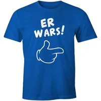 MoonWorks Print-Shirt Herren T-Shirt Er wars Spruch Comic Hand Fun-Shirt mit Print