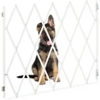 relaxdays Universalschutzgitter Ausziehbares Hundeabsperrgitter in Weiß