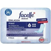 facelle Inkontinenz-Einlage Maxi, 6, 8-St., Saugstärke 6