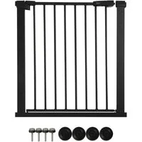 Zayno Türschutzgitter 76 bis 83 cm Schwarz inkl. Türrahmenschonern (Set, 5 St., Inklusive 4 Türrahmenschonern), auch als Treppenschutzgitter verwendbar