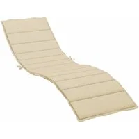 vidaXL Sitzauflage Sonnenliegen-Auflage Beige 200x70x3 cm Oxford-Gewebe, (1 St)