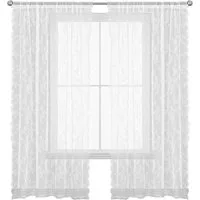 BTTO V&G Schiebegardine Vorhang Florale, Spitze Screening Tür Vorhänge, Stabtasche/Ösen, 3 Farben (1 St), Wohnzimmer,Schlafzimmer,Patio,H×B:160/183/213/244/274x145 cm