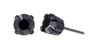konplott - Ohrstecker - Black Jack grau/schwarz