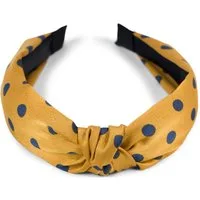 styleBREAKER Haarband, 1-tlg., Haarreif gepunktet mit Knoten Rockabilly