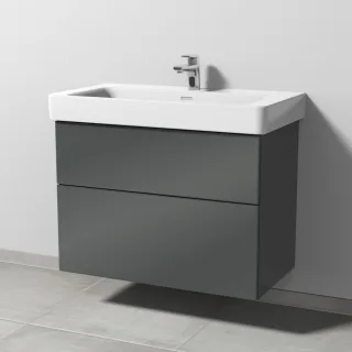Sanipa 3way Waschtischunterbau zu Laufen Pro S Waschtisch mit 2 Auszügen, Anthrazit-Glanz SF76979