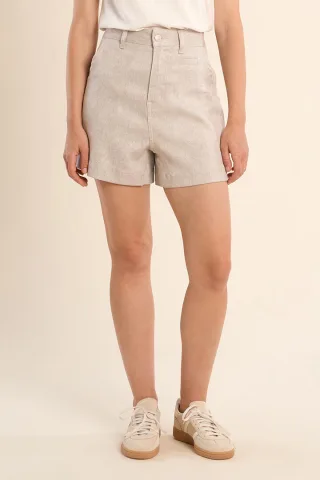molly bracken - Lässige High-Waist Shorts beige - Gr. - L