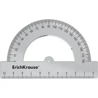 Erich Krause Lineal, Halbkreis Winkelmesser 180° Lineal 10 cm Kunststoff klar transparent