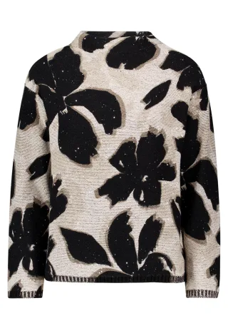 Betty Barclay - Strickpullover beige/schwarz - Gr. - 38