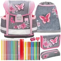 Belmil Schulranzen Set Classy 10-teilig 2025 Mädchen Butterfly Elegant