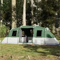 furnicato Faltzelt Familienzelt Tunnelzelt 564x240x205 cm Grün, (1 tlg), Campingzelt mit 2 Schlafkabinen, E-Anschluss und Tragetasche