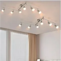Nettlife Deckenstrahler 1/2/3/4/6 Flammig Schwarz GU10 Deckenspot Metall Modern, Schwenkbar 350°, LED wechselbar