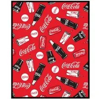 Wohndecke Coca Cola Flauschdecke Kuscheldecke 120 x 150 cm, Aptex