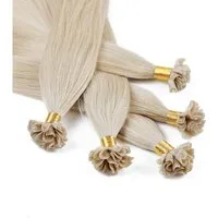 hair2heart Echthaar-Extension Bonding Extensions - glatt #10/1 Hell-Lichtblond Asch 0.5g 60cm