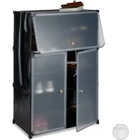 relaxdays Schuhschrank Kunststoff schwarz