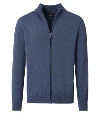 CASAMODA - Strickjacke uni 004450 blau - Gr. - M