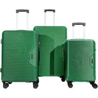 Crosstravel Kofferset Tampa, 4 Rollen, (3 tlg., Hartschalen Trolley Set), Robuste Hartschale mit Stil und Funktionalität