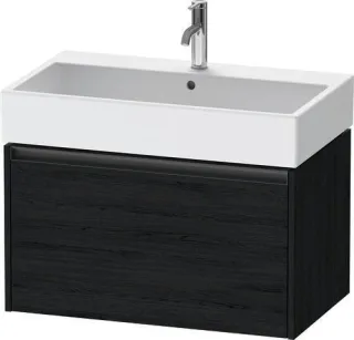 Duravit Ketho.2 Waschtischunterbau wandhängend Eiche Schwarz Matt 784x460x440 mm - K25077016160000 K25077016160000