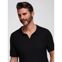 OMBRE Poloshirt Gestricktes Poloshirt für Herren ohne Knöpfe