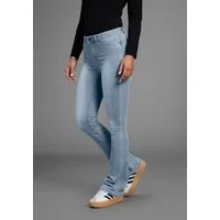 Arizona Bootcut-Jeans Ultra Stretch ausgestellte Beinform, Used-Waschung, hohe Leibhöhe