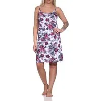 Normann Nachthemd Damen Spaghetti Nachthemd in floralem Design - auch in Übergrößen