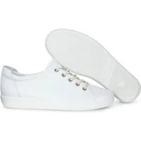 Ecco Soft 2.0 Tie (leichte und flexible Sohle) weiss Damen Sneaker