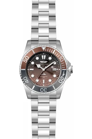 Invicta Pro Diver 50900 Herrenuhr - Quarzwerk - Edelstahl mit braunem Zifferblatt - 42 mm