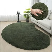 LeGer Home by Lena Gercke Hochflor-Teppich Halrum, einfarbig, besondere Form, modern, U-förmig, Höhe: 25 mm, organische Form, bean shape, kuschelig, Wohnzimmer, Schlafzimmer
