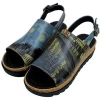 DOGO Gigi Sandale Sea Sparkle Damen Sandalen Sandalette Handgefertigt