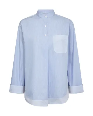 MOS MOSH - MMBronwyn Stripe Shirt brunnera blue - Gr. - XS