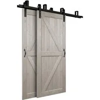 HOME DELUXE Doppelschiebetür SOLIA – Größenauswahl (Komplettset, inkl. Laufschiene, Rollen & Türstopper), Holztür, Holzschiebetür, Schiebetür aus Kiefernholz