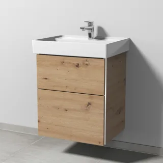 Sanipa 3way Waschtischunterbau zu Villeroy & Boch Collaro Waschtisch mit 2 Auszügen, Eiche Natural-T BR83385