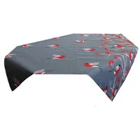 beties Mitteldecke Beeren Vögel (1-tlg, 1 Stück Mitteldecke), 100% Baumwolle stone-grau