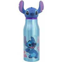 Lilo & Stitch Trinkflasche 3D Figur Trinkflasche– 690 ml, mit integriertem Strohhalm