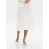 Passioni Faltenrock Midi Plisseerock Strickrock