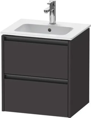 Duravit Ketho.2 Waschtischunterbau wandhängend Graphit Supermatt 510x420x549 mm - K25261080800000 K25261080800000