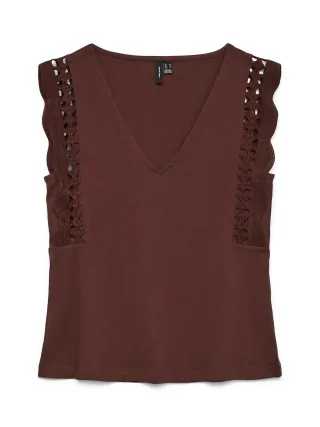 VERO MODA - VMGABBY SL V-NECK TOP JRS GA Andorra - Gr. - XS