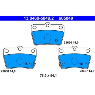 ATE Bremsbel?ge hinten Toyota Rav 4 2