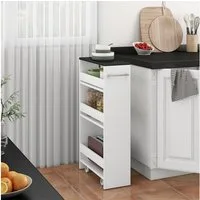 Vicco Barschrank Rivo, Weiß/Anthrazit, 20 x 84.4 cm (1-St)