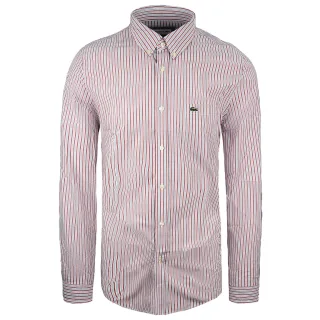 Lacoste reguläre Fit Herren Rot/weißes Hemd