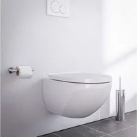 Bernstein Tiefspül-WC E-9030, Wandhängend, Wand-WC Ei-Form Weiß glänzend Spülrandlos Nano Softclose