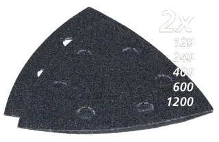Makita Delta-Schleifpapier Set, 10 Stück - Ø 94 mm - Körnung 120-1200 - B-21733