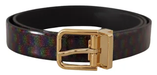 Regenbogen Glitzer Lackleder Gürtel