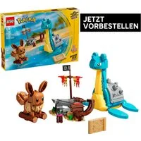 LEGO® SMART Play: Evoli und Lapras auf Schatzsuche (72162), LEGO Pokémon Konstruktionsspielsteine, (623 St), Mit SMART Brick kombatibel (nicht enthalten)