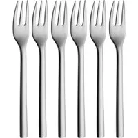 WMF Kuchengabel Nuova (6 Stück), 6-tlg., 16 cm, Cromargan Edelstahl rostfrei 18/10, Geschenkverpackung
