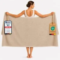 Komfortec Saunatuch 100x200 Extra Große XXL Premium Saunatuch, Unifarben (1-St), extra Große XXL, Schnelltrocknend, Frottee, Weich, Baumwolle