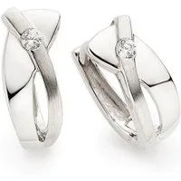 Bruno Banani Paar Creolen Schmuck Geschenk Silber 925 Ohrschmuck Ohrringe, mit Zirkonia (synth)