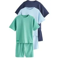 Next T-Shirt & Shorts Kurzärmeliges T-Shirt und Shorts im 3er-Set (6-tlg)