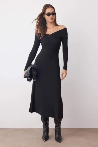 Unifarbenes, langes, elegantes A-Linien-Maxikleid für Damen/Abendkleid